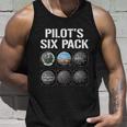 Pilots Six Pack Gift Funny Pilot Aviation Flying Gift Unisex Tank Top Gifts for Him