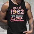 Pink Floral Made In 1962 60 Years Of Being Awesome Birthday Unisex Tank Top Gifts for Him