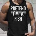 Pretend Im A Fish Funny Halloween Costume Gift Men Women Tank Top Graphic Print Unisex Gifts for Him