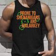 Prone To Shenanigans And Malarkey St Pattys Day Unisex Tank Top Gifts for Him