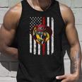 Proud To Be A Firefighter Usa American Flag Thin Red Line Unisex Tank Top Gifts for Him