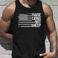 Raise Lions Not Sheep American Patriot Patriotic Lion Tshirt Graphic Design Printed Casual Daily Basic Unisex Tank Top Gifts for Him