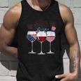 Red White And Blue Wine Glass 4Th Of July Unisex Tank Top Gifts for Him