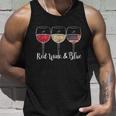 Red Wine & Blue 4Th Of July Wine Red White Blue Wine Glasses V3 Unisex Tank Top Gifts for Him