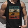 Retro Helicopter Pilot Vintage Aviation Unisex Tank Top Gifts for Him