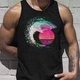 Retro Surfer Shark Wave Unisex Tank Top Gifts for Him