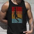 Retro Vintage Basketball Typography Basketball Player Silhouette Basketball Fan Unisex Tank Top Gifts for Him