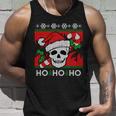 Santa Skull Candy Cane Ugly Christmas Sweater T-Shirt Graphic Design Printed Casual Daily Basic Unisex Tank Top Gifts for Him Santa Skull Candy Cane Ugly Christmas Sweater T-Shirt Graphic Design Printed Casual Daily Basic Unisex Tank Top Gifts for Him