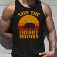 Save The Chubby Unicorn Distressed Sun Tshirt Unisex Tank Top Gifts for Him