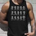Skeleton Dance Graph Figures Equation Math Teacher Halloween Men Women Tank Top Graphic Print Unisex Gifts for Him