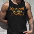 Thankful Thanksgiving Fall Autumn Leaves Tshirt Unisex Tank Top Gifts for Him