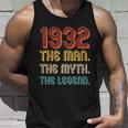 The Man The Myth The Legend 1932 90Th Birthday Unisex Tank Top Gifts for Him