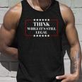 Think While Its Still Legal V4 Unisex Tank Top Gifts for Him
