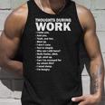 Thoughts During Work Funny Tshirt Unisex Tank Top Gifts for Him