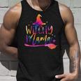 Tie Dye Witchy Mama Witch Hat Broom Spooky Mama Halloween Unisex Tank Top Gifts for Him