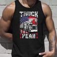 Truck Yeah Canada Flag American Flag Freedom Convoy Unisex Tank Top Gifts for Him