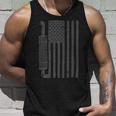 Trucker Truck Driver American Flag With Exhaust Patriotic Trucker Unisex Tank Top Gifts for Him