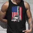 Trucker Trucker Best Truckin Dad Ever Usa Flag Driver Fathers Day _ Unisex Tank Top Gifts for Him