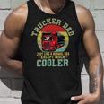 Trucker Trucker Dad Shirt Funny Fathers Day Truck Driver Unisex Tank Top Gifts for Him
