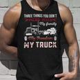 Trucker Trucker Dad Truck Driver Father Dont Mess With My Family Unisex Tank Top Gifts for Him