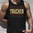 Trucker Trucker Job Title Vintage Unisex Tank Top Gifts for Him