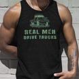 Trucker Trucker Real Drive Trucks Funny Vintage Truck Driver Unisex Tank Top Gifts for Him