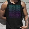 Trucker Trucker Truck Driver Retro V2 Unisex Tank Top Gifts for Him