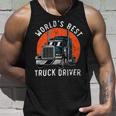 Trucker Worlds Best Truck Driver Trailer Truck Trucker Vehicle Unisex Tank Top Gifts for Him