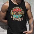 Vintage 1962 Birthday 60 Years Of Being Awesome Emblem Unisex Tank Top Gifts for Him