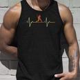 Vintage Baseball Player Gift Heartbeat Baseball Unisex Tank Top Gifts for Him