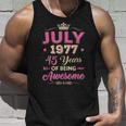 Vintage July 1977 45Th Birthday Being Awesome Women Unisex Tank Top Gifts for Him