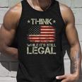 Vintage Old American Flag Think While Its Still Legal Unisex Tank Top Gifts for Him