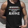 Warning May Spontaneously Start Talking About Anime V2 Unisex Tank Top Gifts for Him