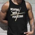 Weapons Of Mass Percussion Funny Drum Drummer Music Band Tshirt Unisex Tank Top Gifts for Him