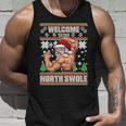 Welcome To The North Swole Santa Ugly Christmas Tshirt Unisex Tank Top Gifts for Him