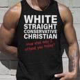 White Straight Conservative Christian Tshirt Unisex Tank Top Gifts for Him