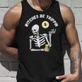 Witches Be Trippin Funny Halloween Skeleton And Witch Pun Unisex Tank Top Gifts for Him