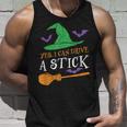 Yes I Can Drive A Stick Funny Witch Halloween Unisex Tank Top Gifts for Him