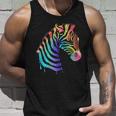 Zebra Neon Unisex Tank Top Gifts for Him