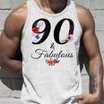90 & Fabulous 90 Years Old Vintage Floral 1932 90Th Birthday Unisex Tank Top Gifts for Him