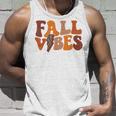 Fall Vibe Vintage Groovy Fall Season Retro Leopard Men Women Tank Top Graphic Print Unisex Gifts for Him