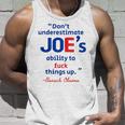 Joes Ability To Fuck Things Up - Barack Obama Unisex Tank Top Gifts for Him