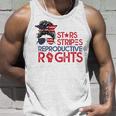 Messy Bun American Flag Pro Choice Star Stripes Equal Right V2 Unisex Tank Top Gifts for Him
