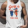 Party In The Usa Hot Dog Kids Funny Fourth Of July Unisex Tank Top Gifts for Him