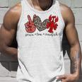 Peace Love Crawfish Cute Leopard And Seafood Lover Men Women Tank Top Graphic Print Unisex Gifts for Him