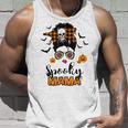 Spooky Mama Messy Bun For Halloween Messy Bun Mom Monster Unisex Tank Top Gifts for Him