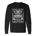 100 Certified Ahole Adult Tshirt Long Sleeve T-Shirt Gifts ideas