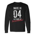 18Th Birthday Boys Girls Awesome Since 2004 18 Year Old Long Sleeve T-Shirt Gifts ideas