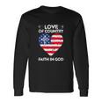 4Th Of July Christian Faith In God Heart Long Sleeve T-Shirt Gifts ideas