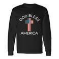 4Th Of July God Bless America Cross Flag Patriotic Religious Long Sleeve T-Shirt Gifts ideas